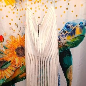 White fringe skirt- Why Brand